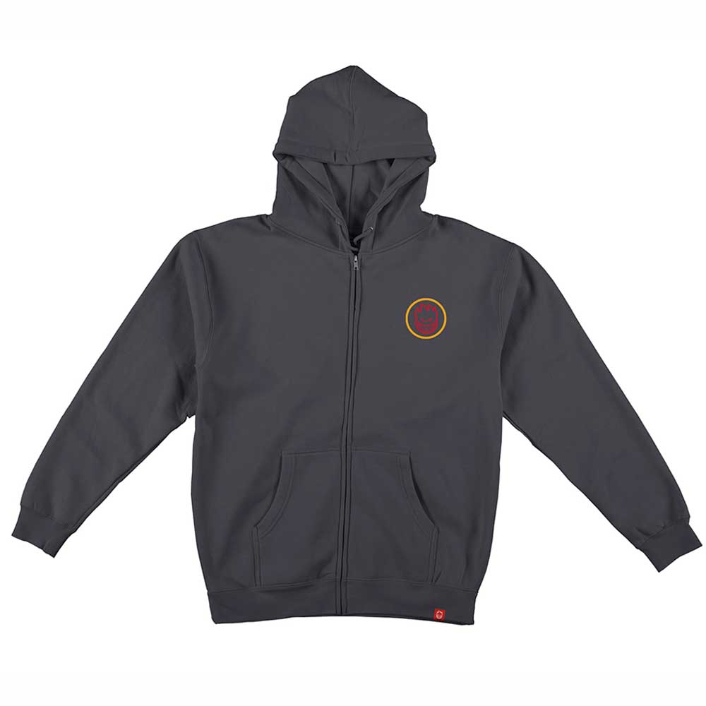 Spitfire Wheels Classic Swirl Overlay Zip Hooded Sweat front