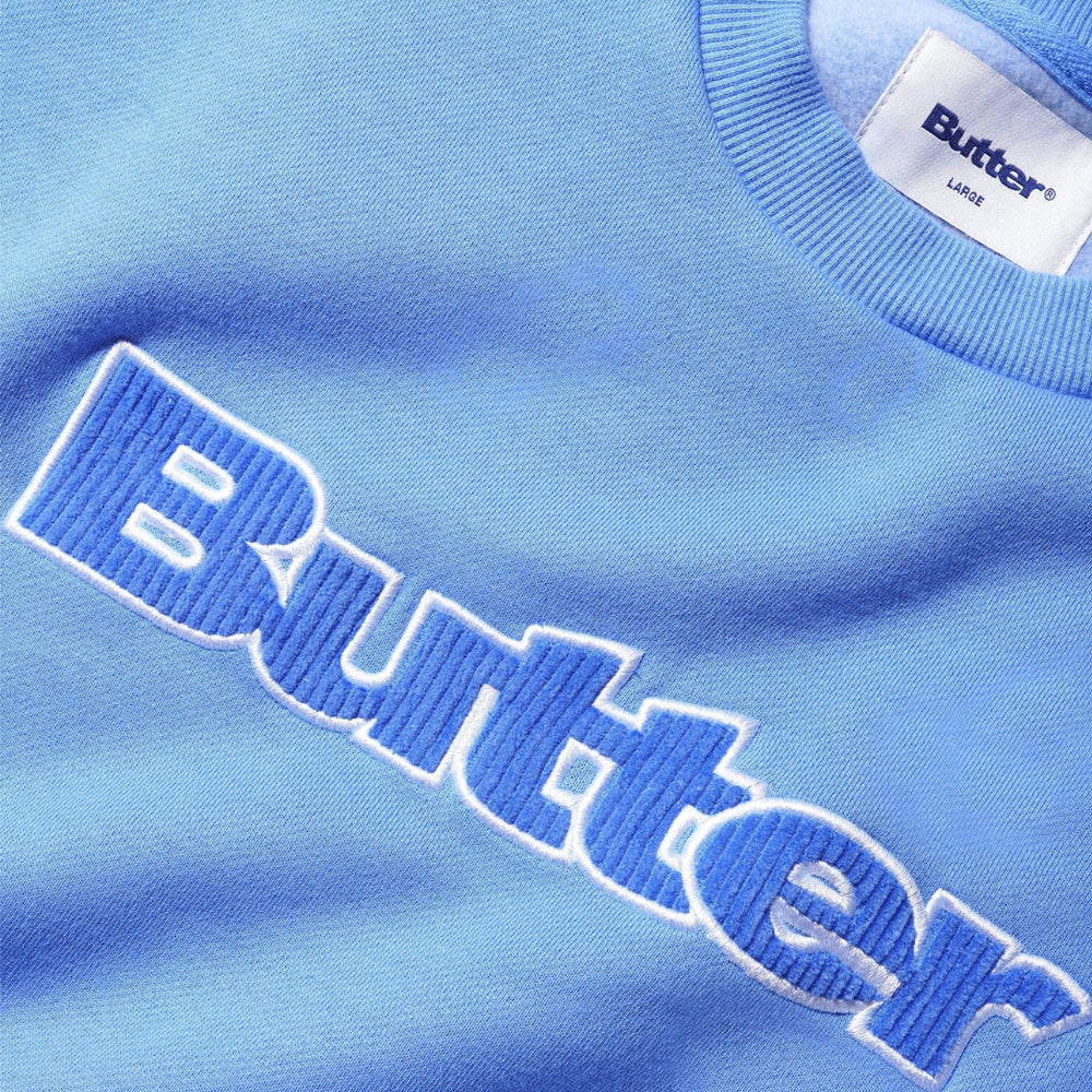 Butter Goods Cord Logo crewneck sweat detail