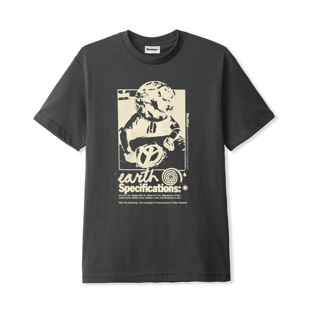 Butter Goods Earth Spec T-Shirt Charcoal