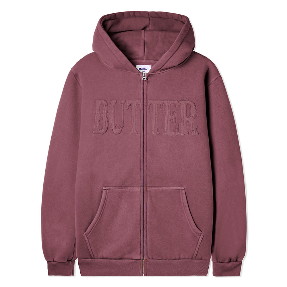 Butter Goods Fabric Applique Zip hooded sweat