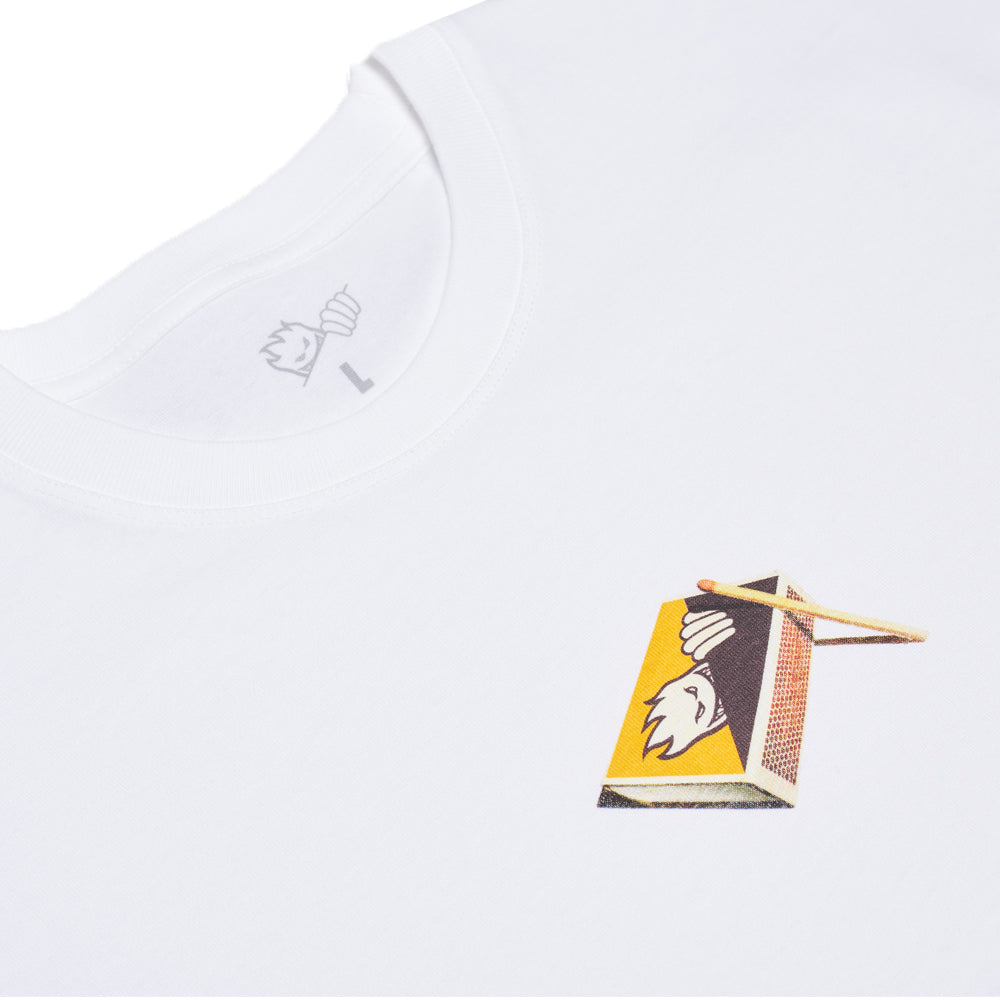 Last Resort X Spitfire Matchbox T-shirt detail