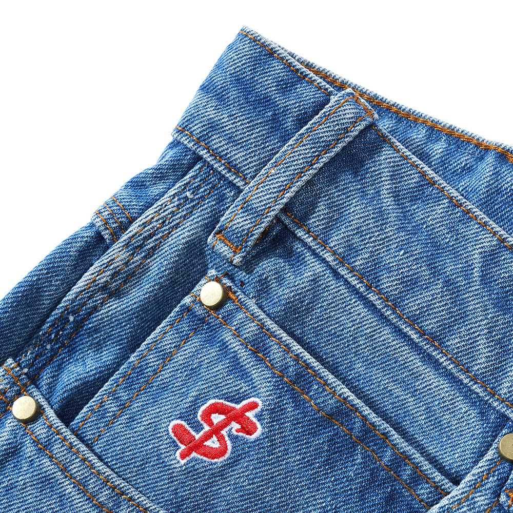 Cash Only Logo Denim Shorts detail