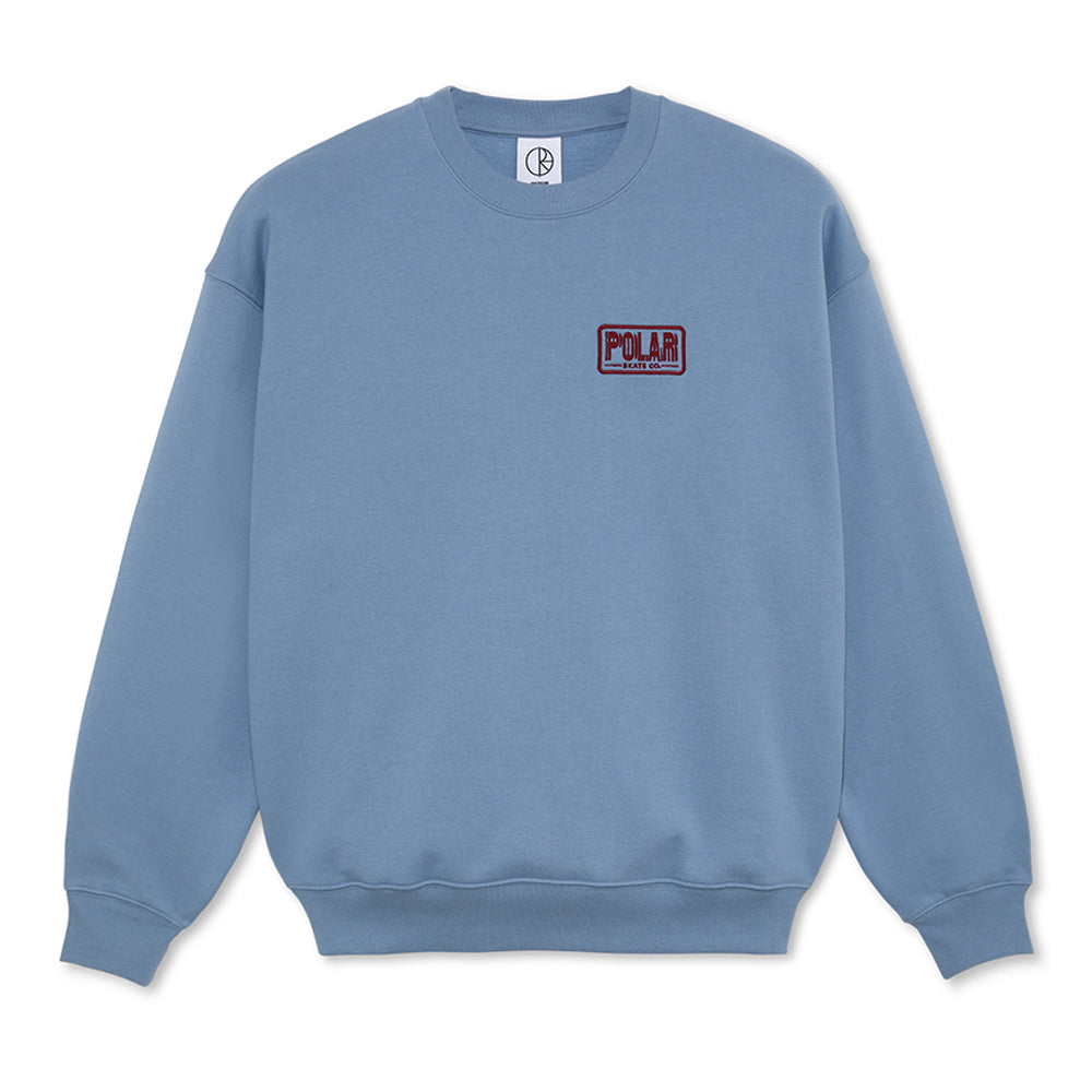 Polar Skate Co Dave Earthquake Crew Sweat blue