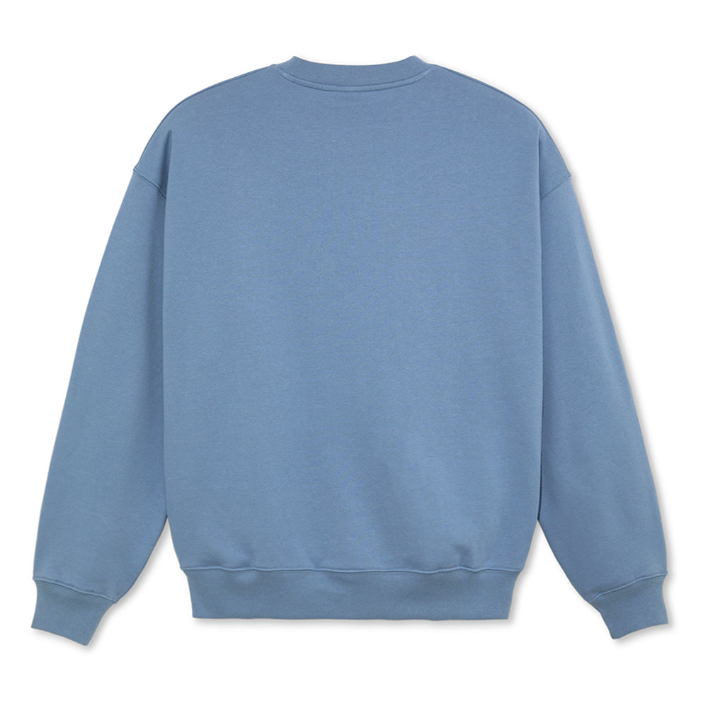 Polar Skate Co Dave Earthquake Crew Sweat blue back