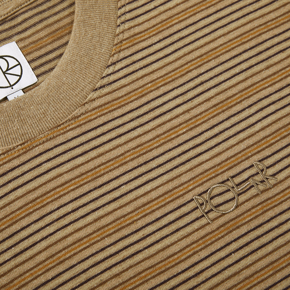 Polar Skate Co Stripe Surf T-shirt camel detail