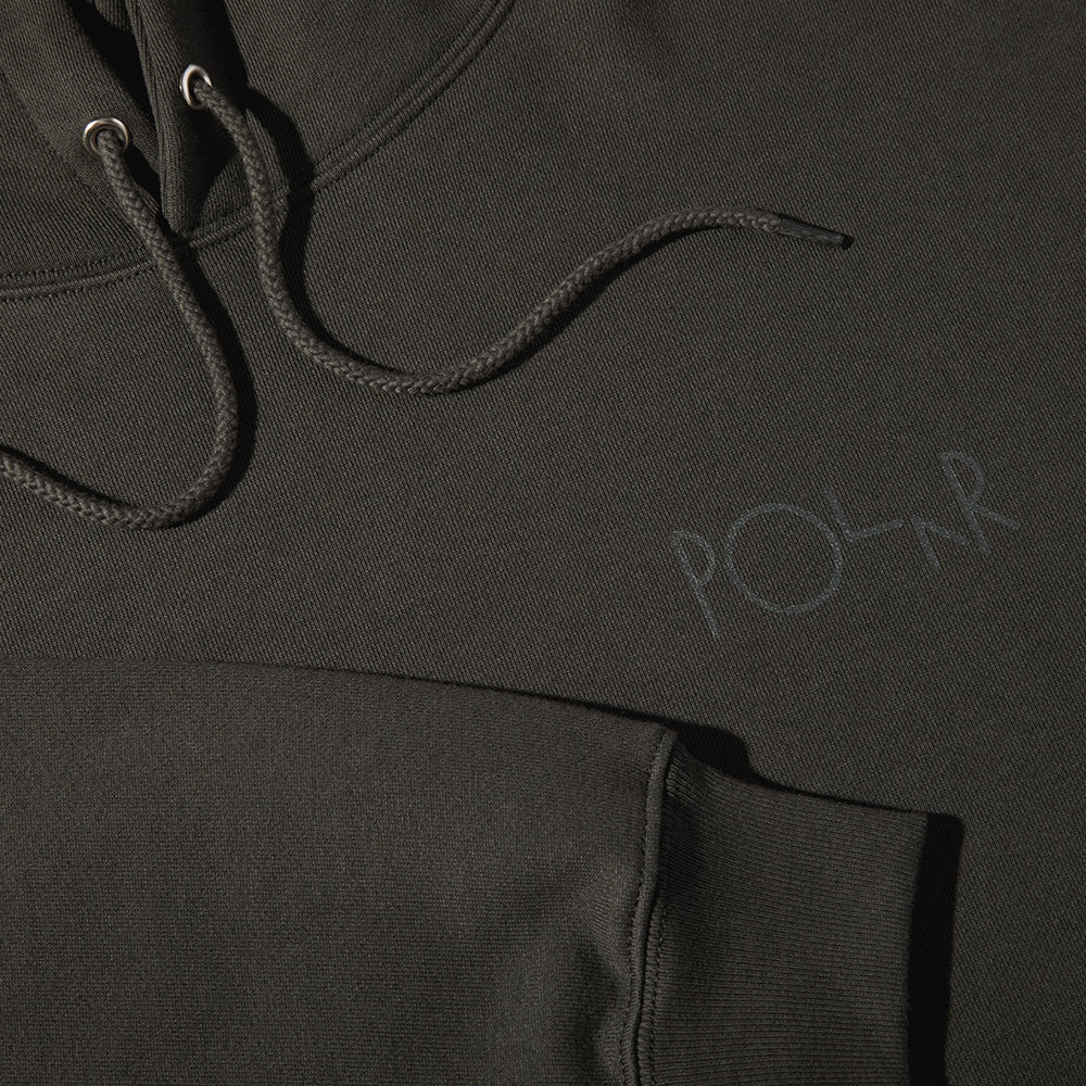 Polar Skate Co Stroke Logo hooded sweat front detail