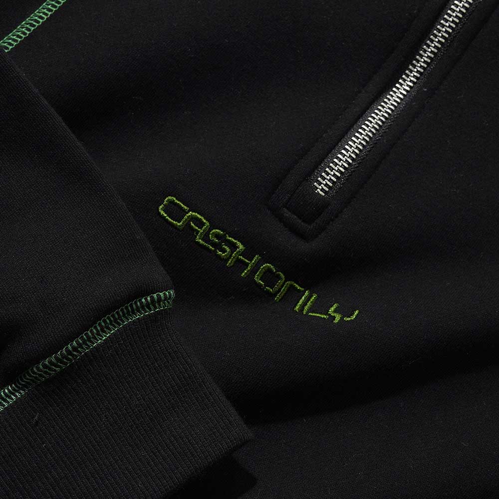 Cash Only Stencil Quarter Zip Sweat detail