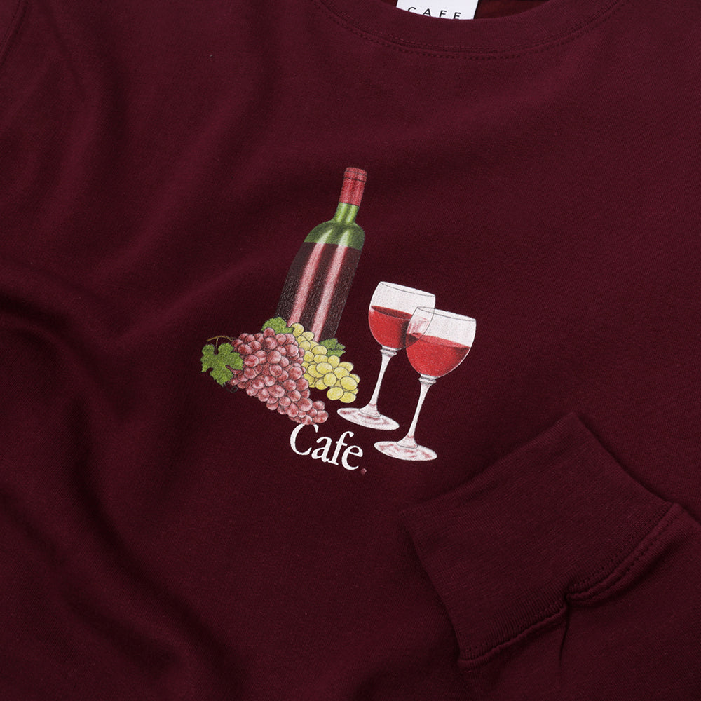 Skateboard Cafe Vino crew sweat close