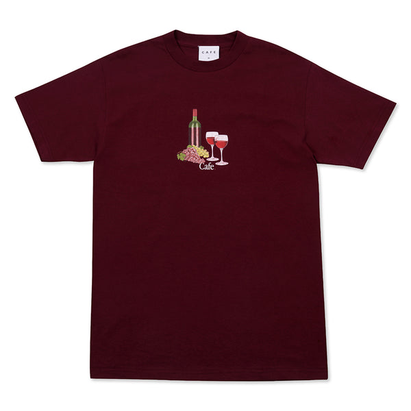 Skateboard Cafe Vino T-Shirt Burgundy