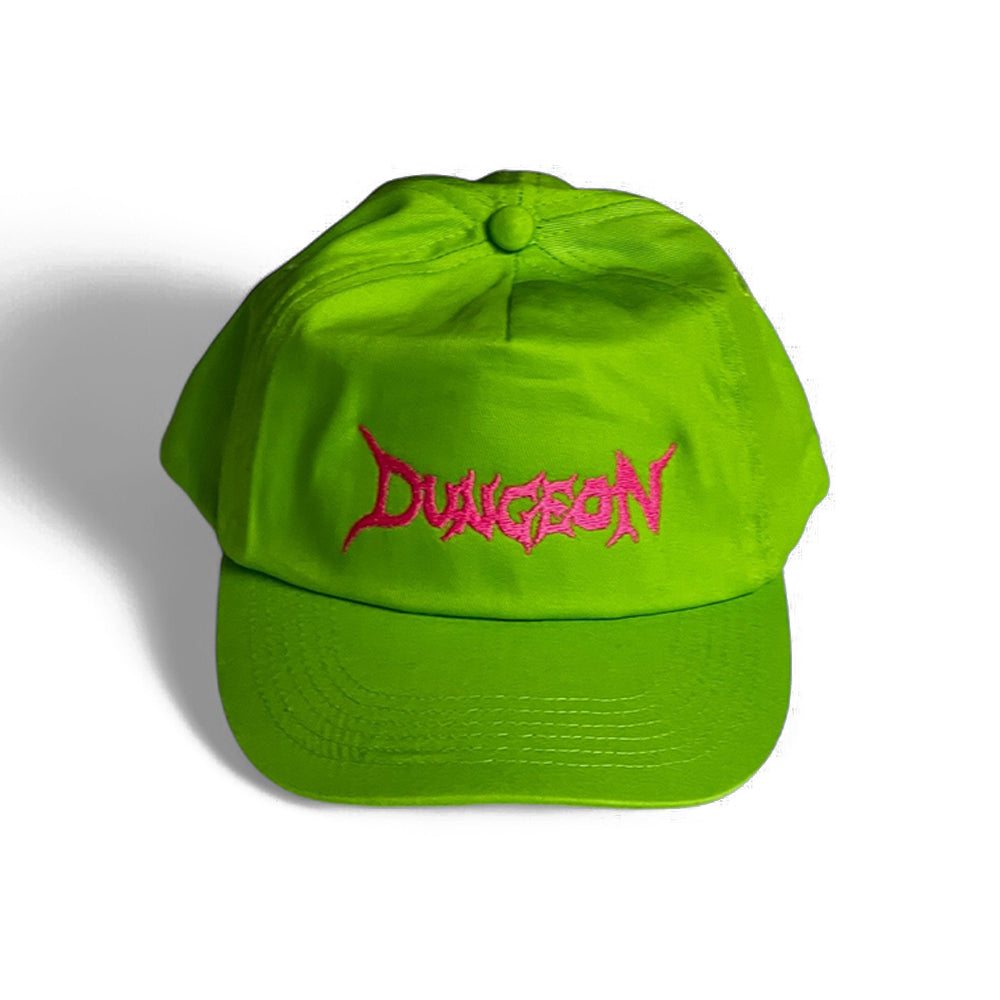 Dungeon Logo Twill Cap bright green front