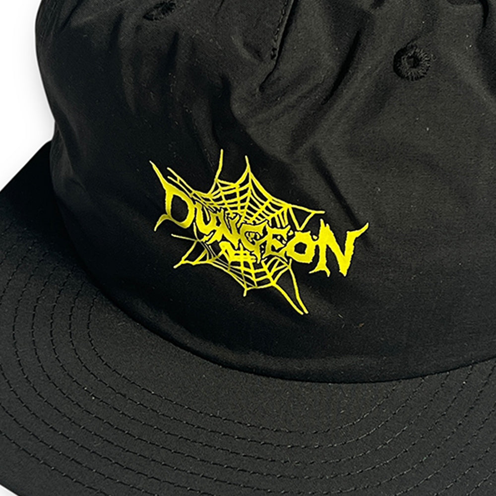 Dungeon Web Logo surf cap detail