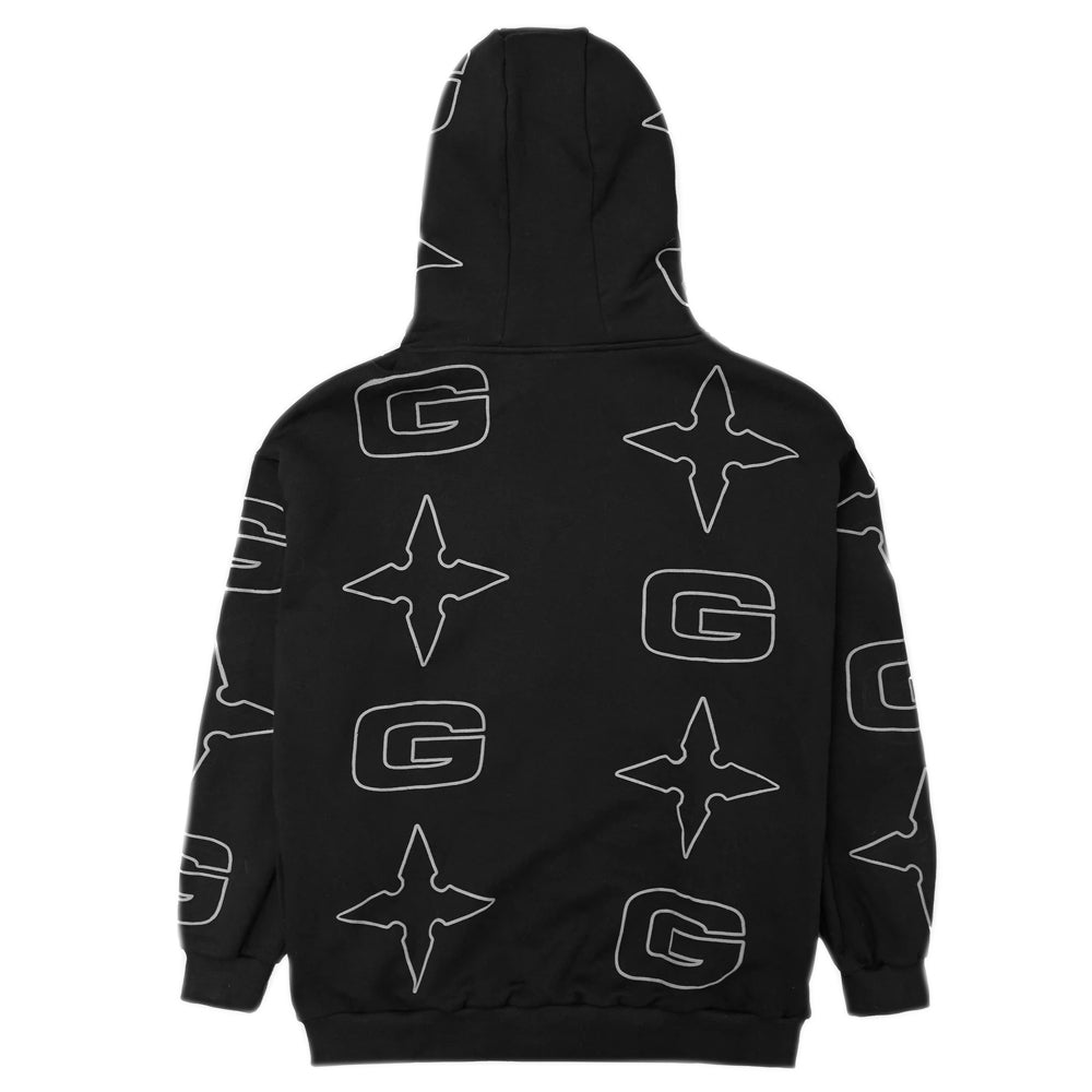 GVNMNT G Star Zip Hood Sweatshirt black back