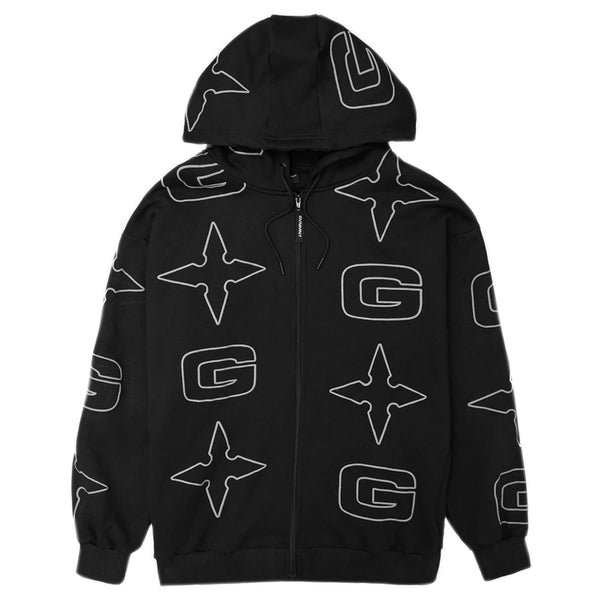 GVNMNT G Star Zip Hood Sweatshirt black