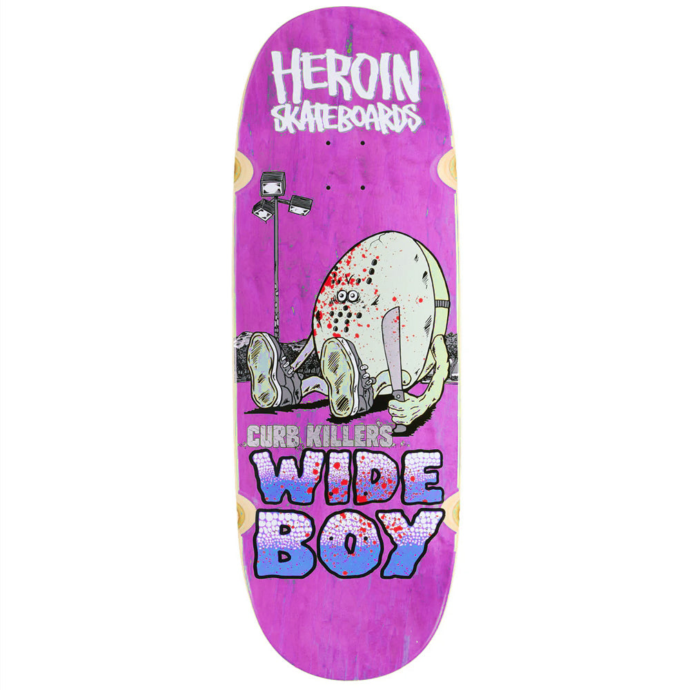Heroin Skateboards Curb Killers Wide Boy deck