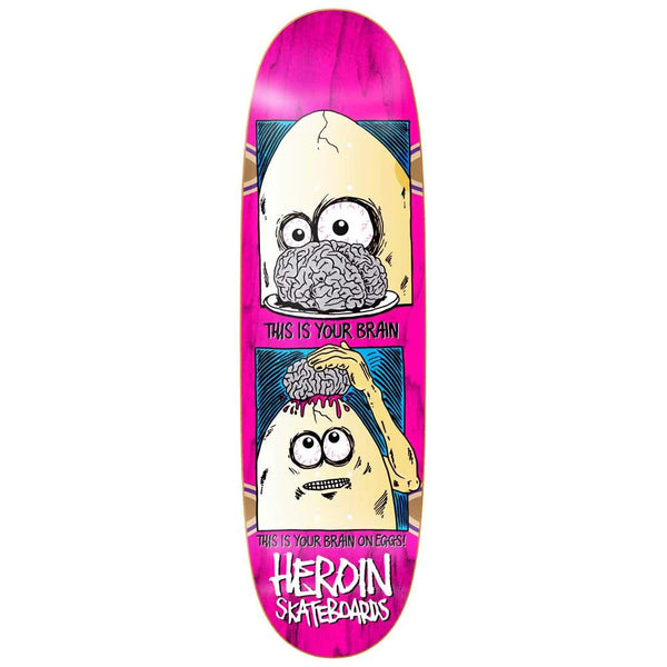 Heroin Skateboards Brain On Eggs Deck 9.5