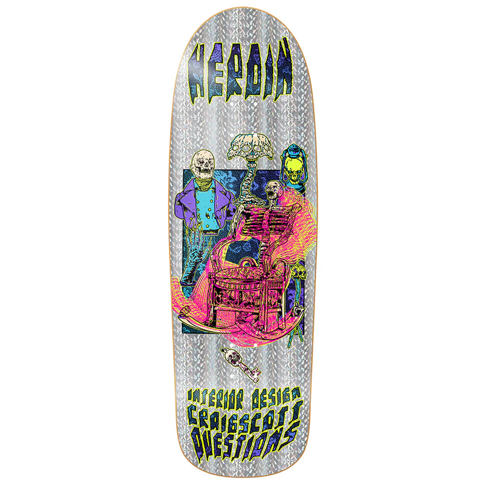 Heroin Skateboards Craig Questions Hellscape deck
