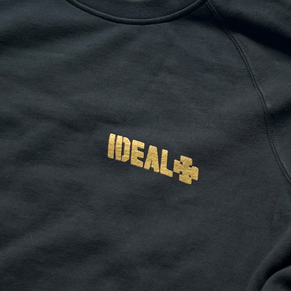 Ideal Skateboard Supply 0121 Stencil crew sweat front detail
