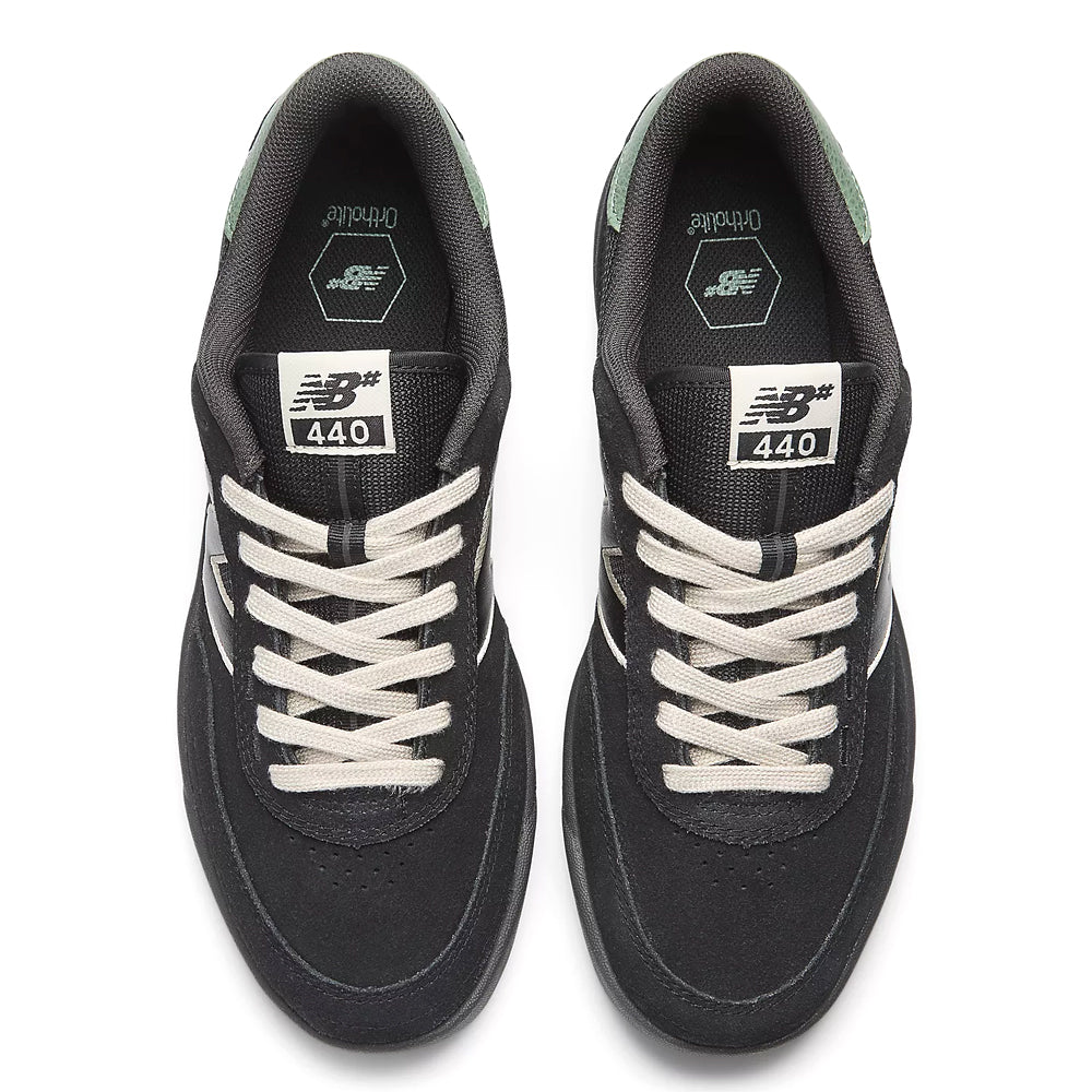 NB Numeric 440 V2 Black With White Skate Shoe