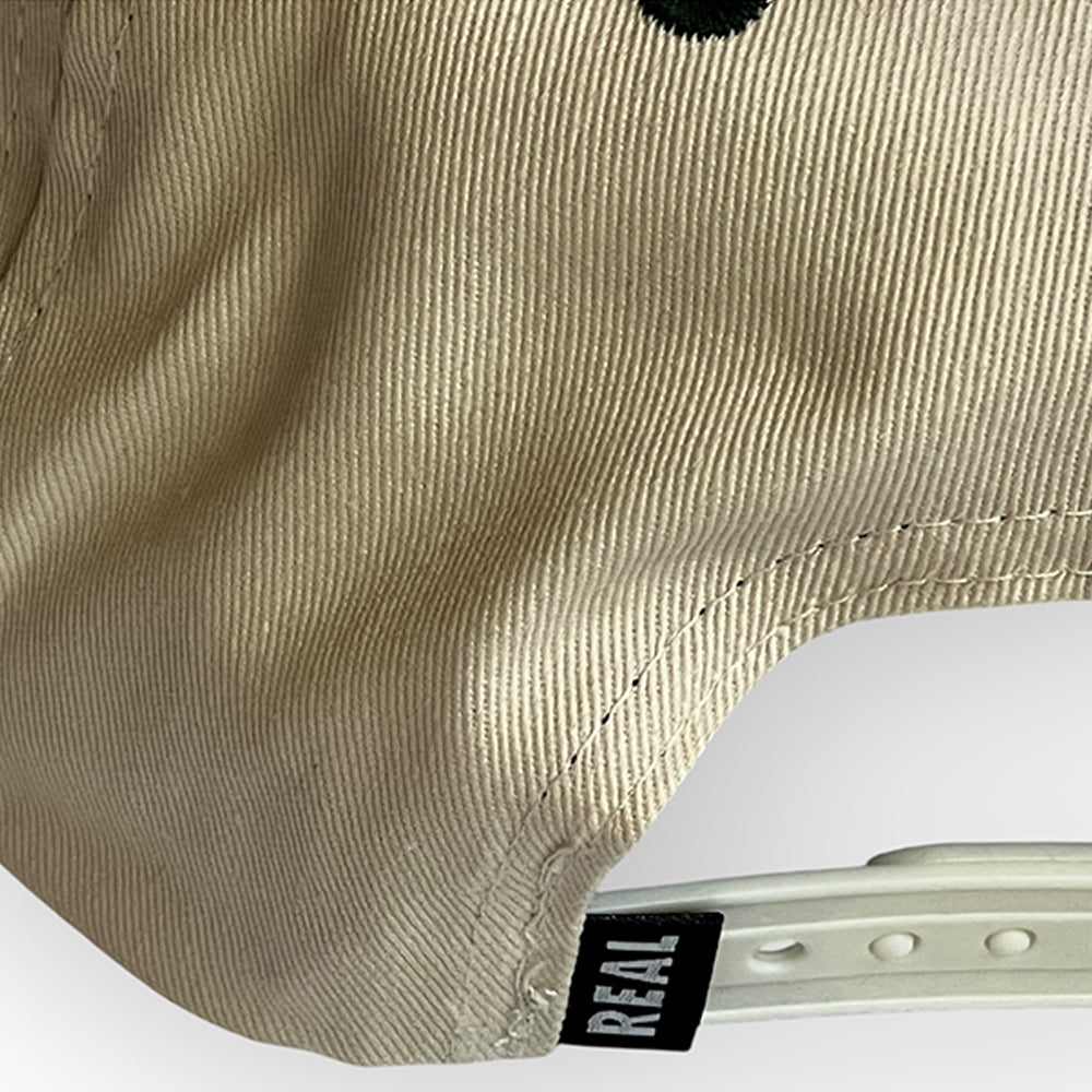 Real Skateboards Fort Miley cap back detail