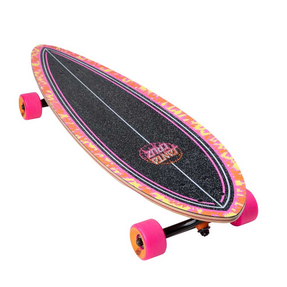 Santa Cruz Toxic Dot Pintail Cruiser Skateboard top oblique