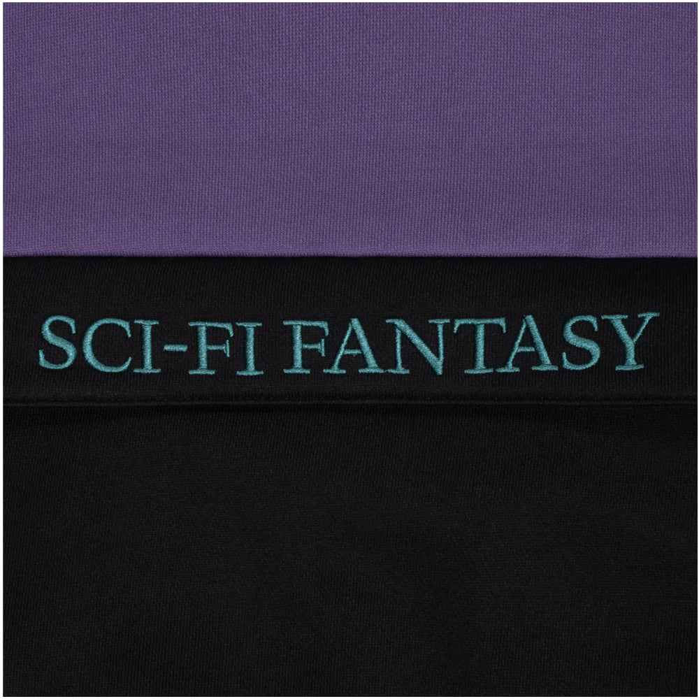 Sci-Fi Fantasy Colorblocked hoodie purple / black emb