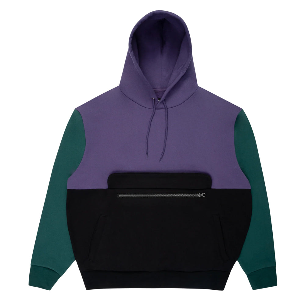 Sci-Fi Fantasy Colorblocked hoodie purple / black flap