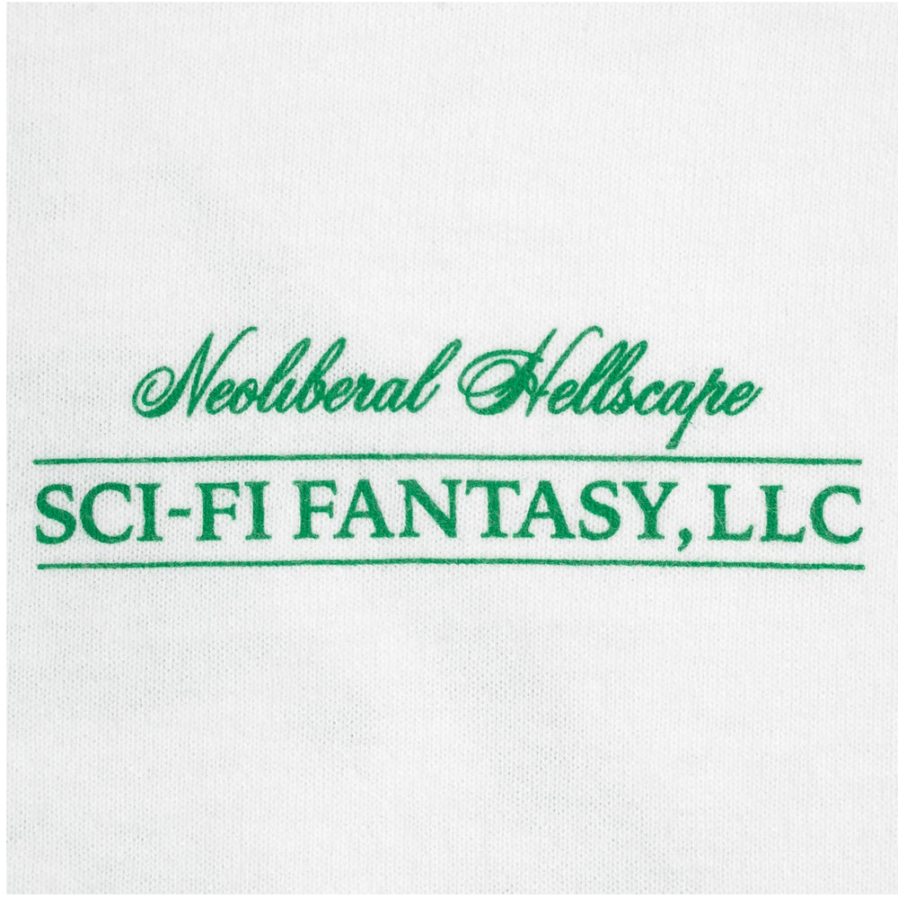Sci-Fi Fantasy Neoliberal T-Shirt white front-detail