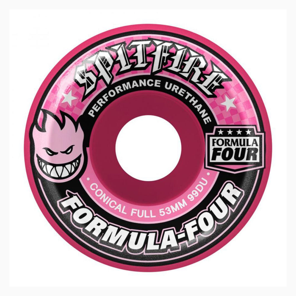 Spitfire Wheels Formula Four Conical Full Wheels Pink 53mm