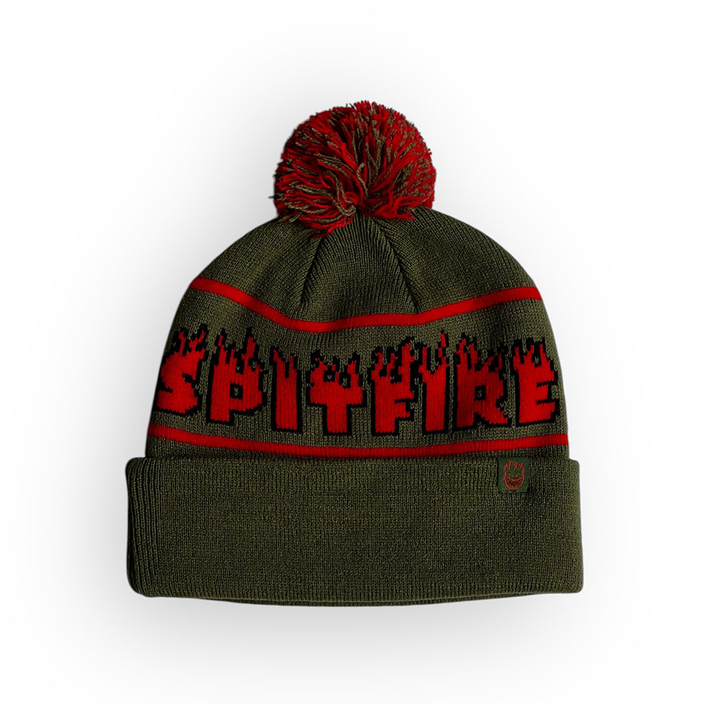 Spitfire Wheels Demonseed Script Pom beanie