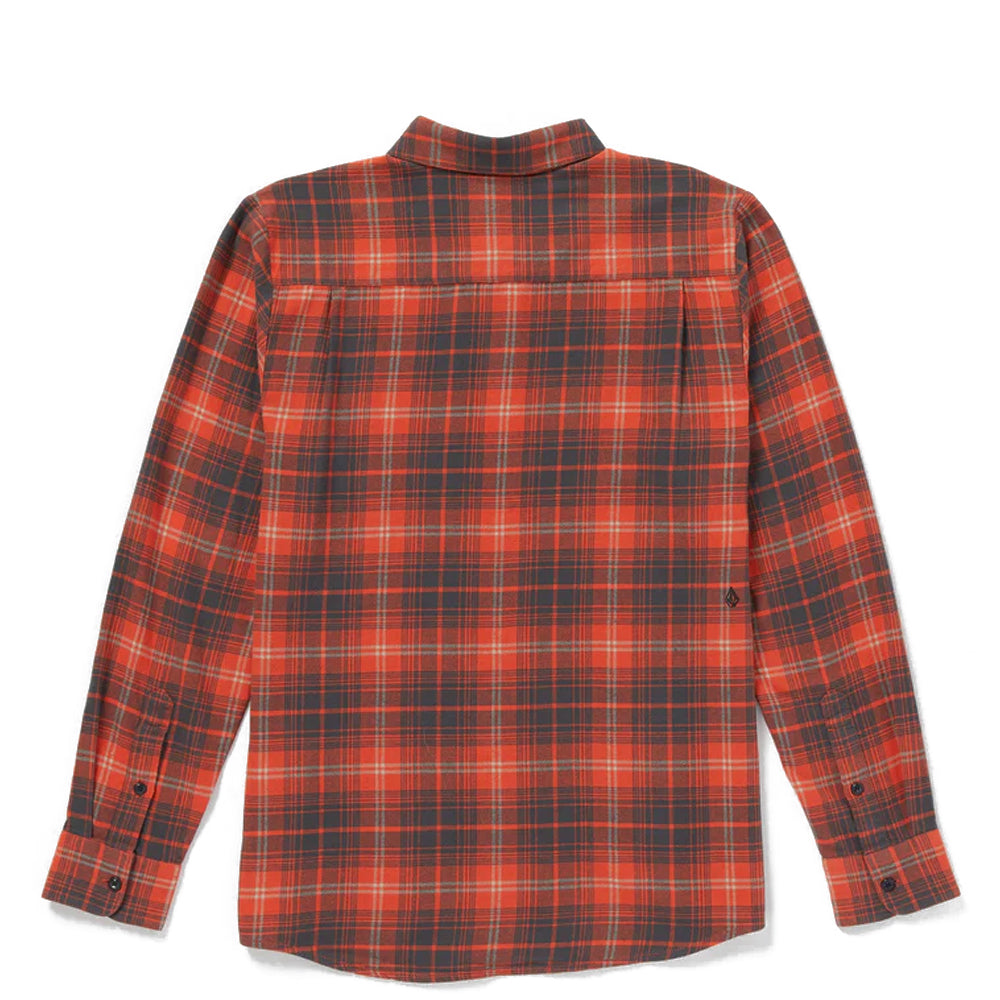 Volcom Clothing Caden long sleeve shirt red back
