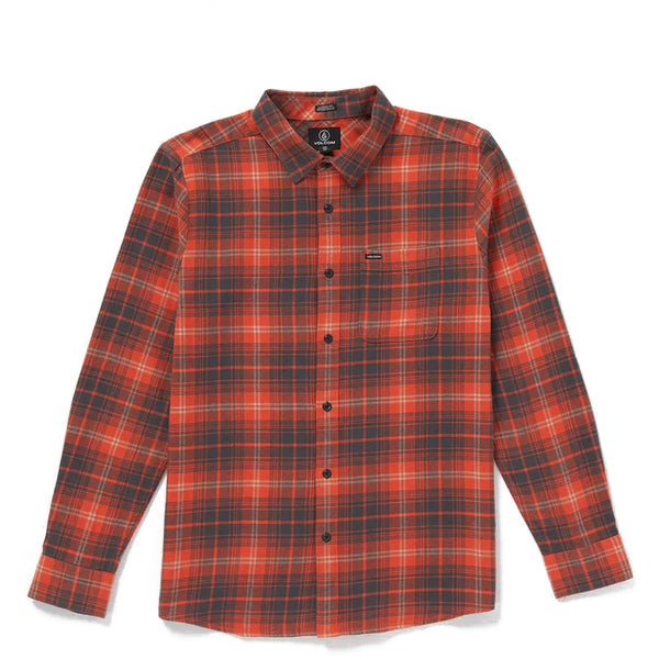Volcom Clothing Caden long sleeve shirt red