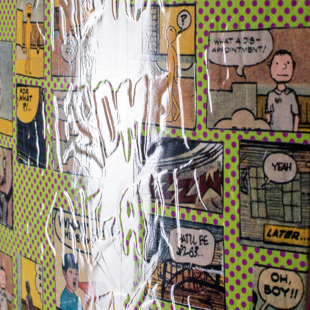 Fucking Awesome Comic Neon Green deck emboss