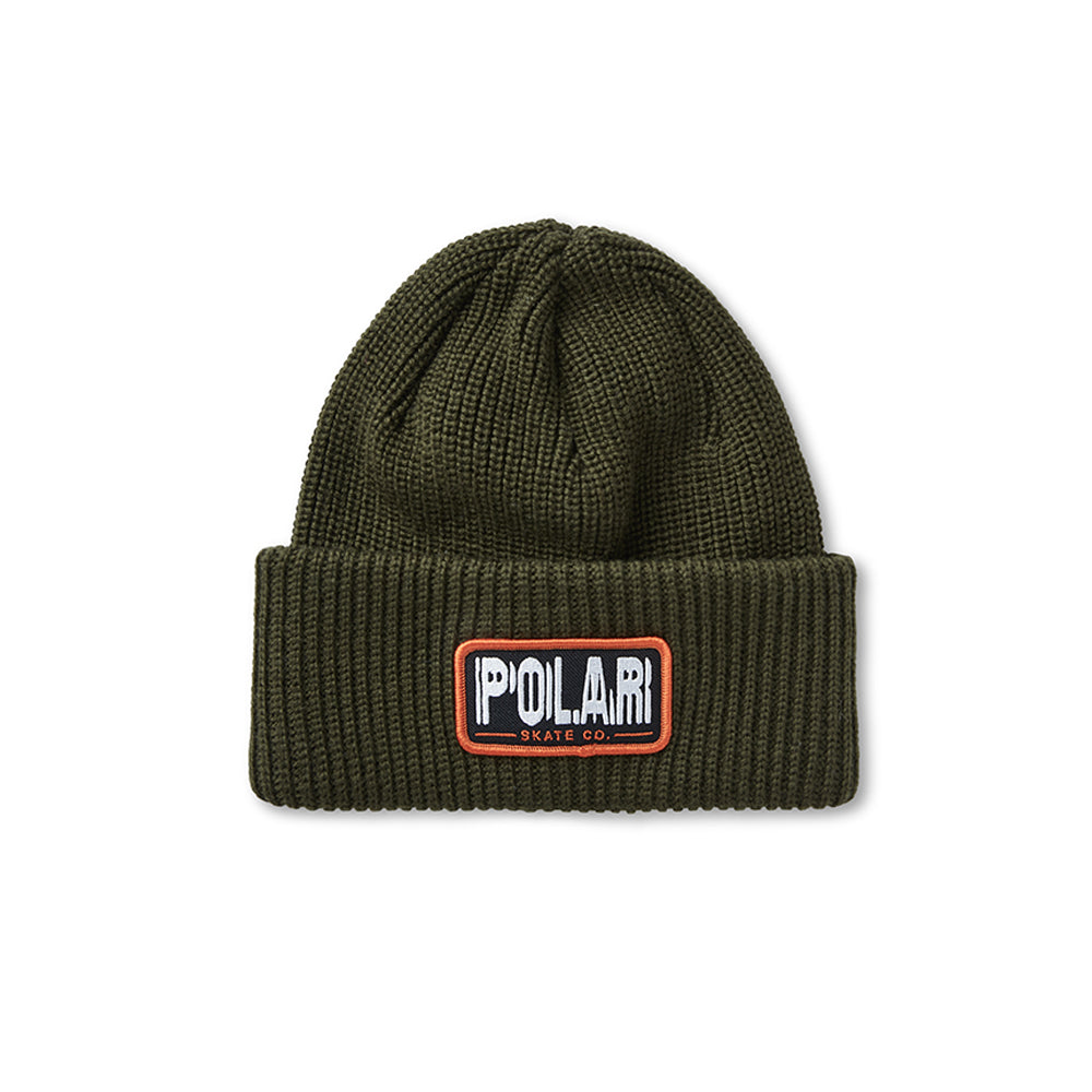 Polar Earthquake Merino Beanie Army Green