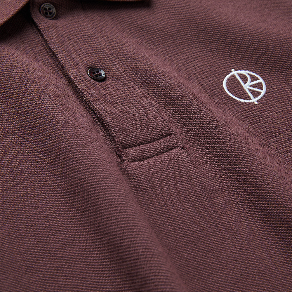 Polar Skate Co Polo Shirt bordeaux detail