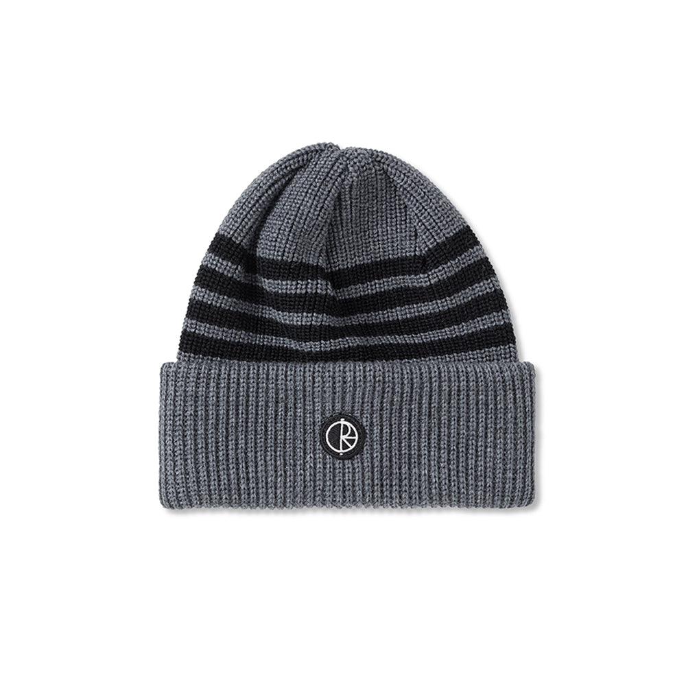 Stripe Merino Beanie Grey