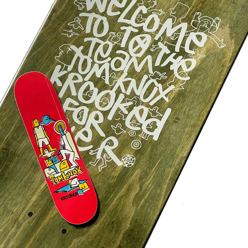 Krooked Skateboards Tom Knox Debut pro deck top detail