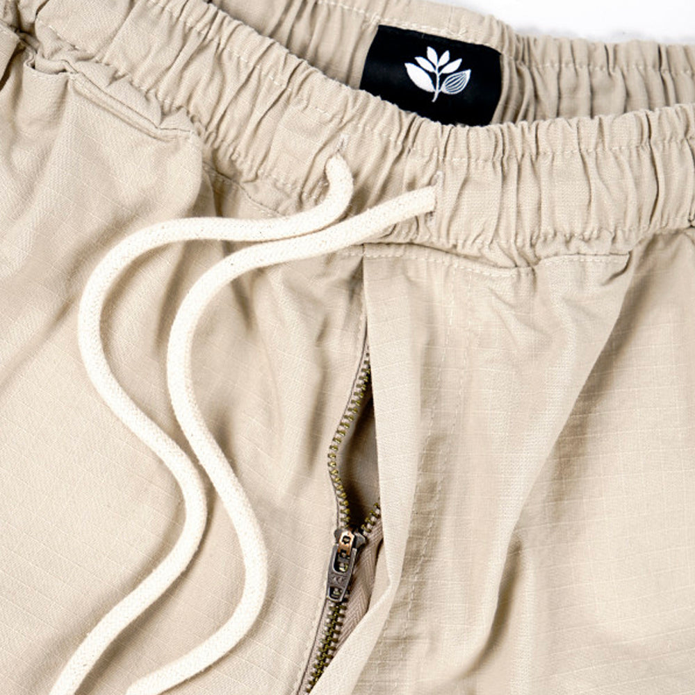 Magenta Loose Ripstop Pants Sand fly