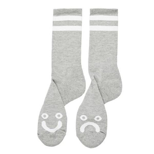 Polar Skate Co Happy Sad Socks Heather grey