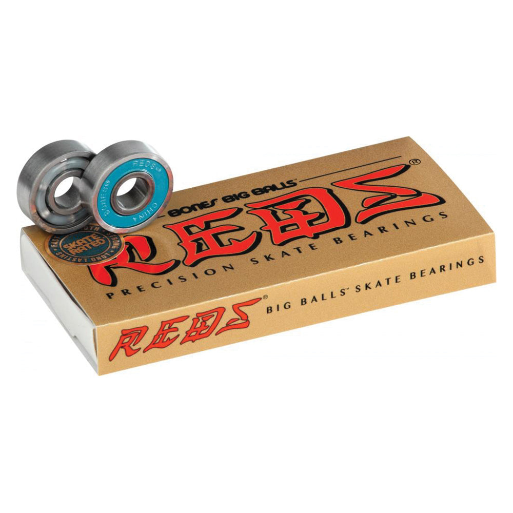 Bones Bearings Big Balls Reds Skateboard Bearings.