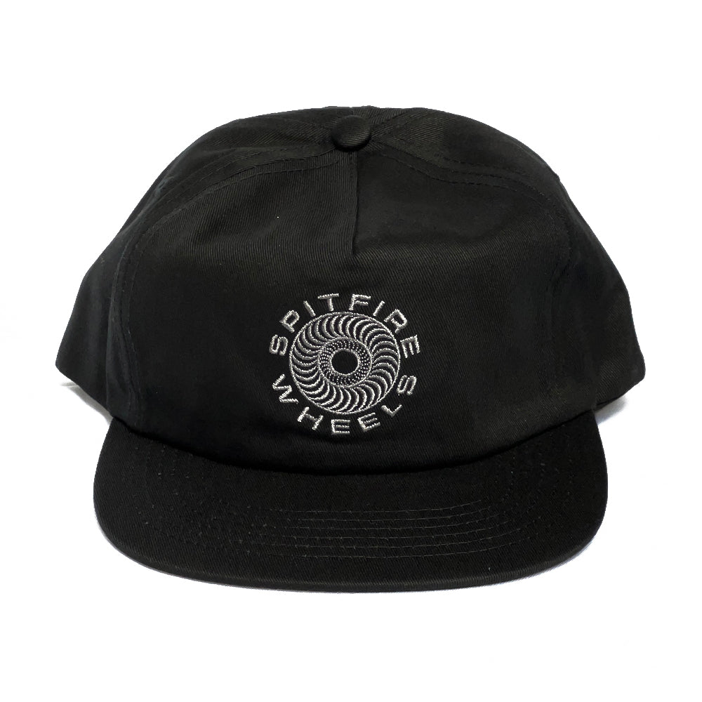 Spitfire Classic 87' Swirl Snapback Cap black grey front