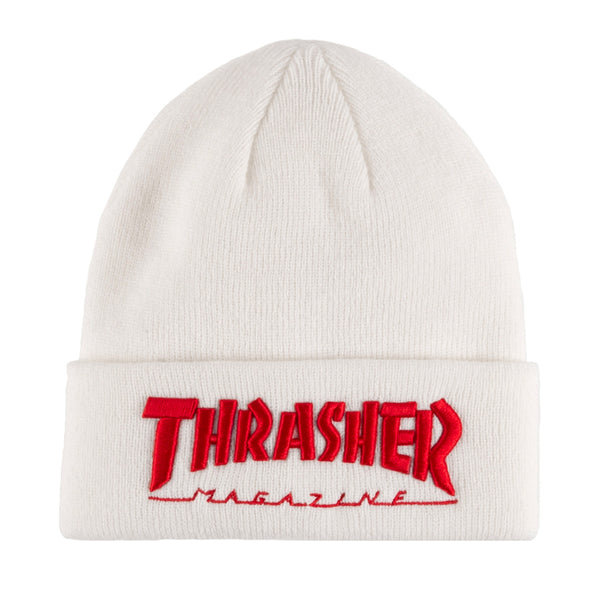 Thrasher Magazine Embroidered Logo beanie white