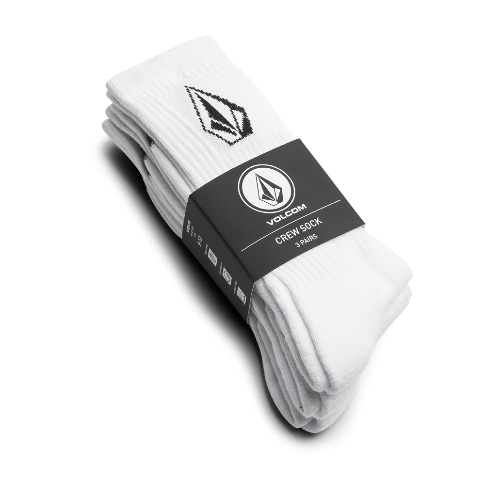 Volcom Full Stone 3 Pack Socks white