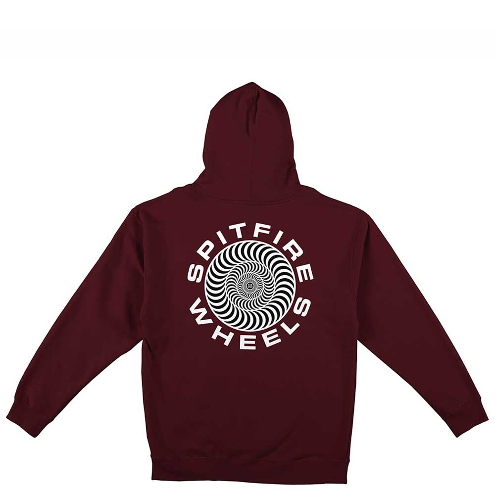 Spitfire Wheels Classic 87 Swirl Hooded Sweat Maroon