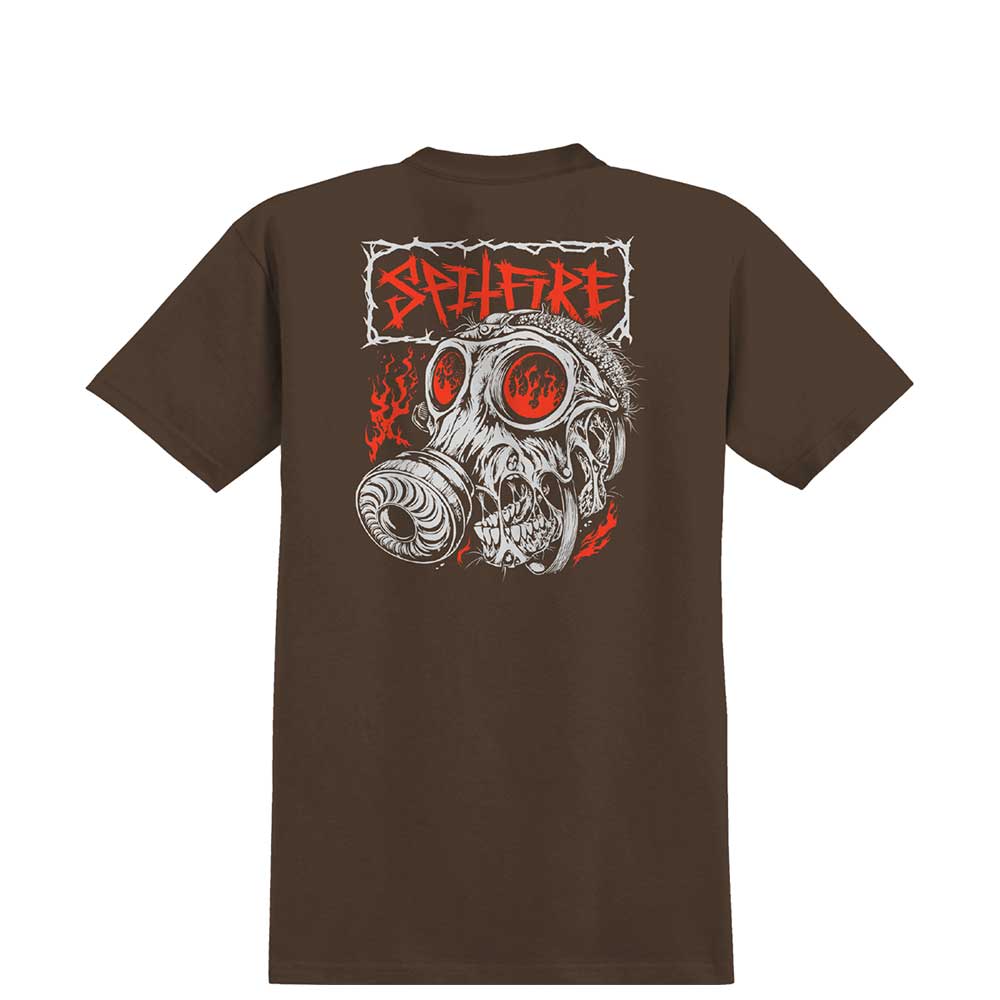 Spitfire Wheels Gas Mask T-Shirt chocolate