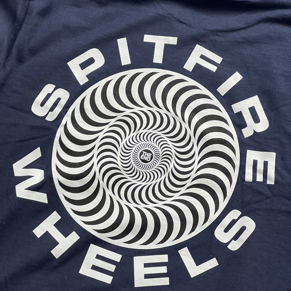 Spitfire Wheels Classic 87 Fill Long Sleeve T-Shirt navy back detail