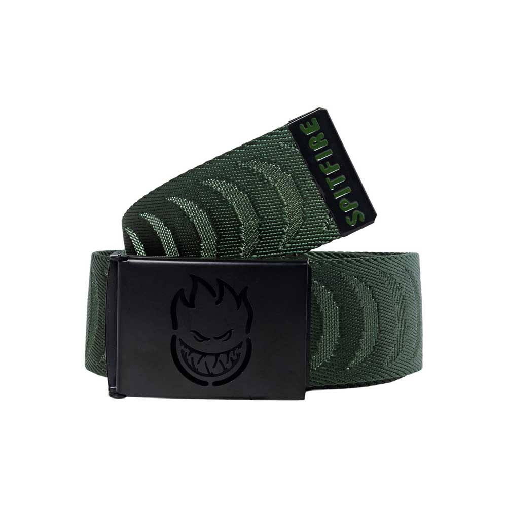 Spitfire Wheels Cut Out Jacquard Web Belt green
