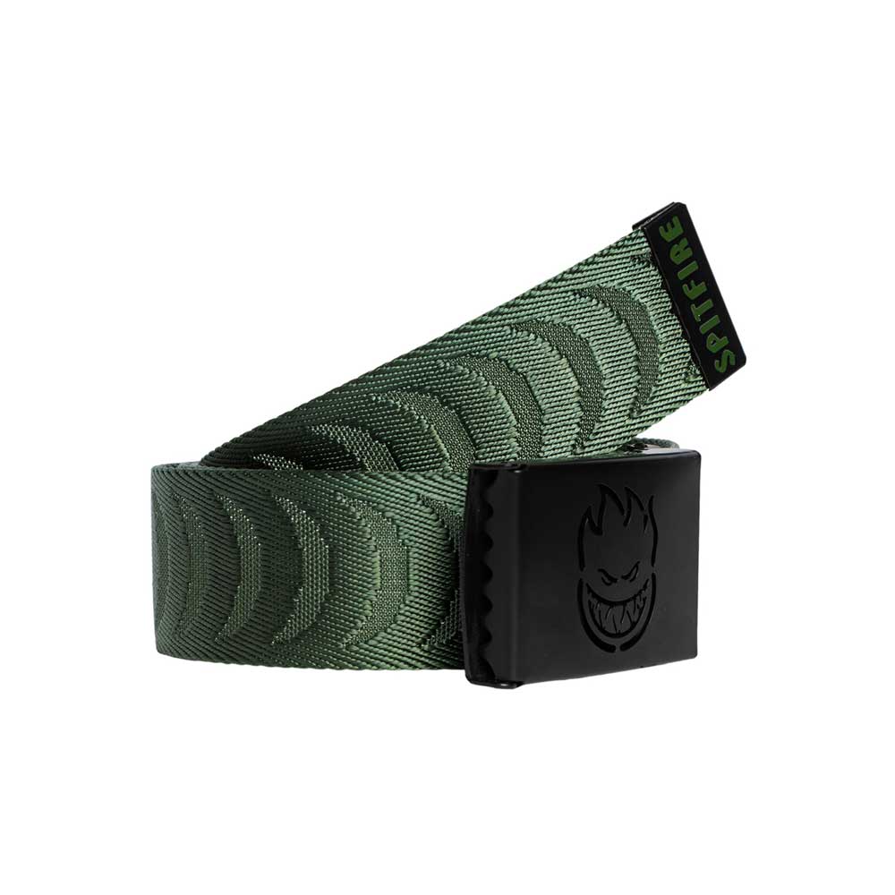 Spitfire Wheels Cut Out Jacquard Web Belt green