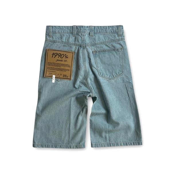 1990s Jeans Jorts Washed Light Blue back