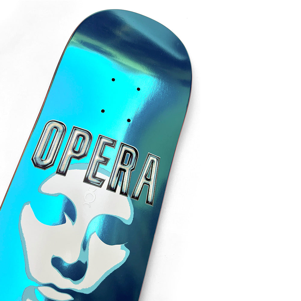 Opera Skateboards Mask Logo deck detail