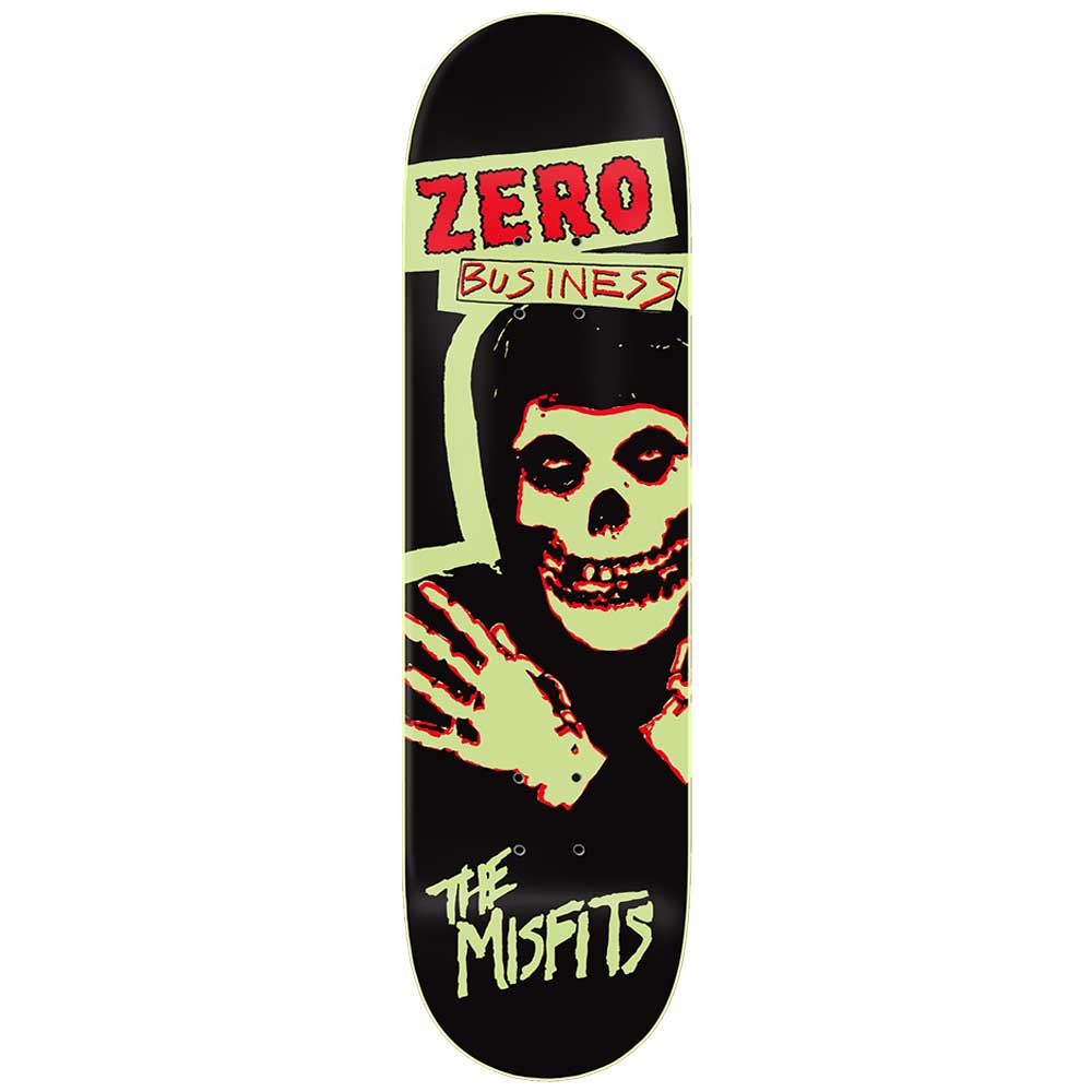 Zero Skateboards X Misfits Business GITD deck 8.5